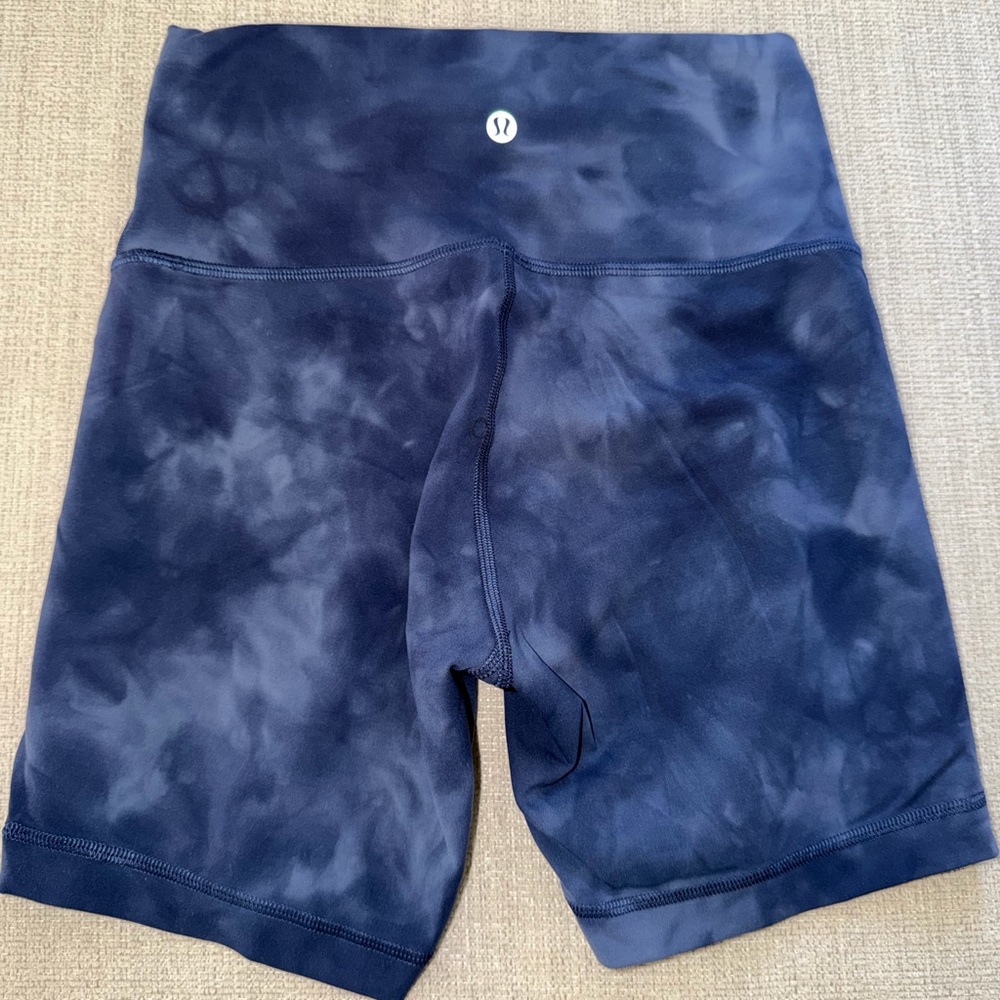 lululemon athletica Navy Tie-Dye Bike Shorts